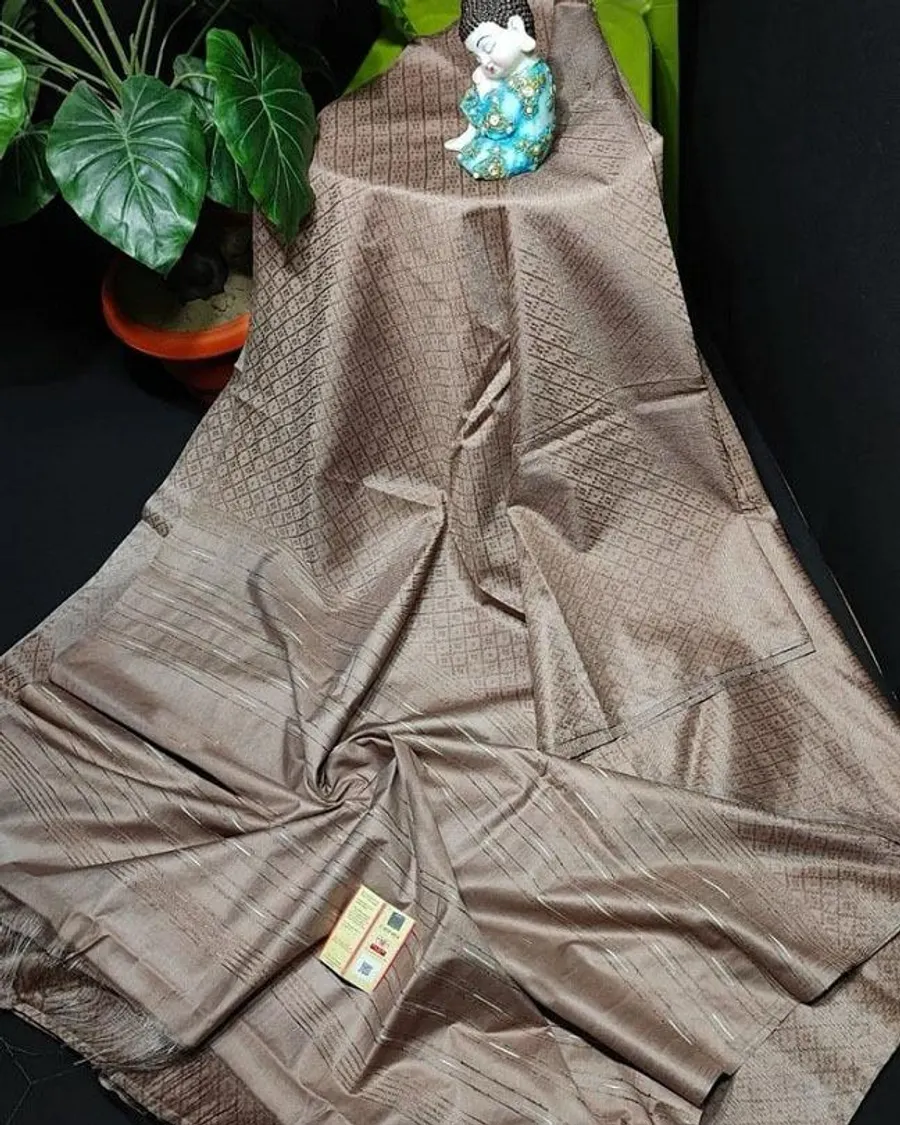 Luxurious Katan Silk Saree with Intricate Self-Weaving